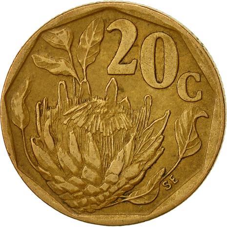South Africa 20 Cents | 100 Mixed African Coins | iSewula | Borowa | Tshipembe | iNingizimu | siSwati | uMzantsi | 1990 - 2019