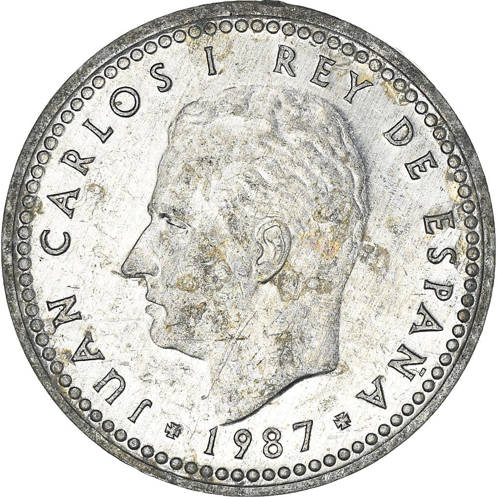 Spain 1 Peseta - Juan Carlos I Coin KM821 1982 - 1989 Bridge