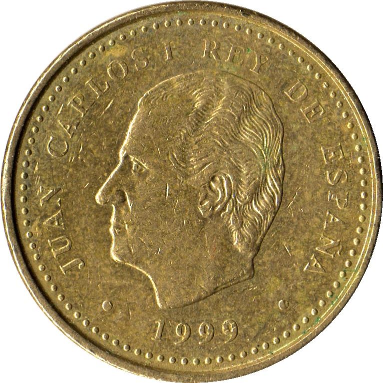 Spain 100 Pesetas - Juan Carlos I Year of Older Persons Coin KM1006 1999