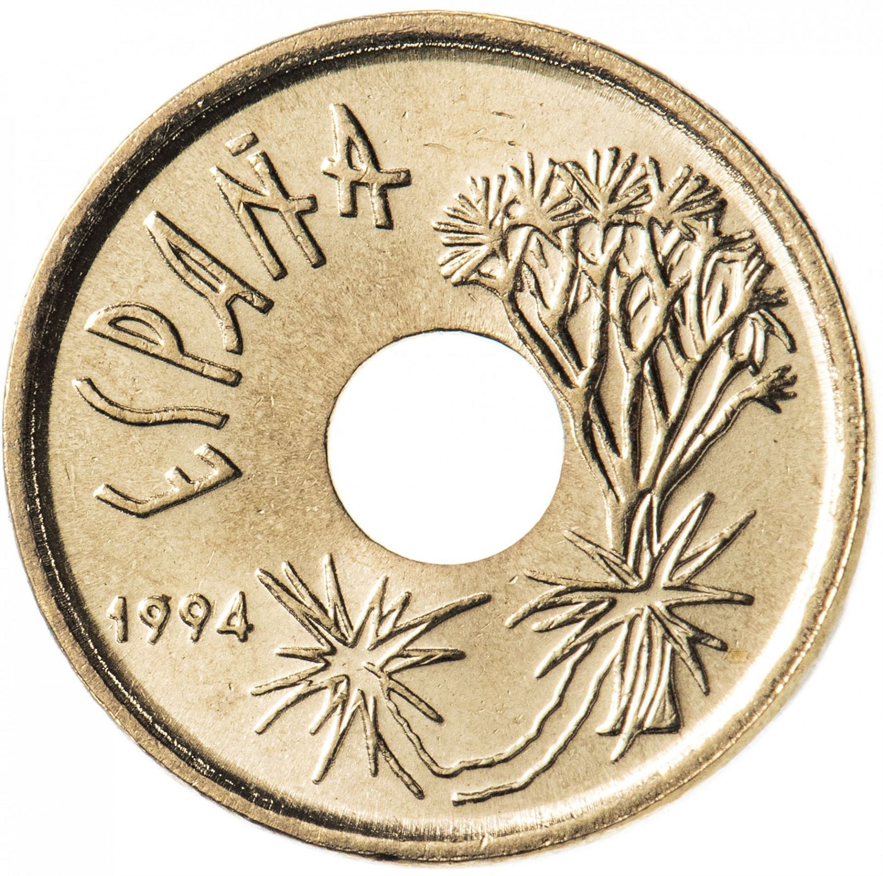 Spain 25 Pesetas Canary Islands Coin KM933 1994