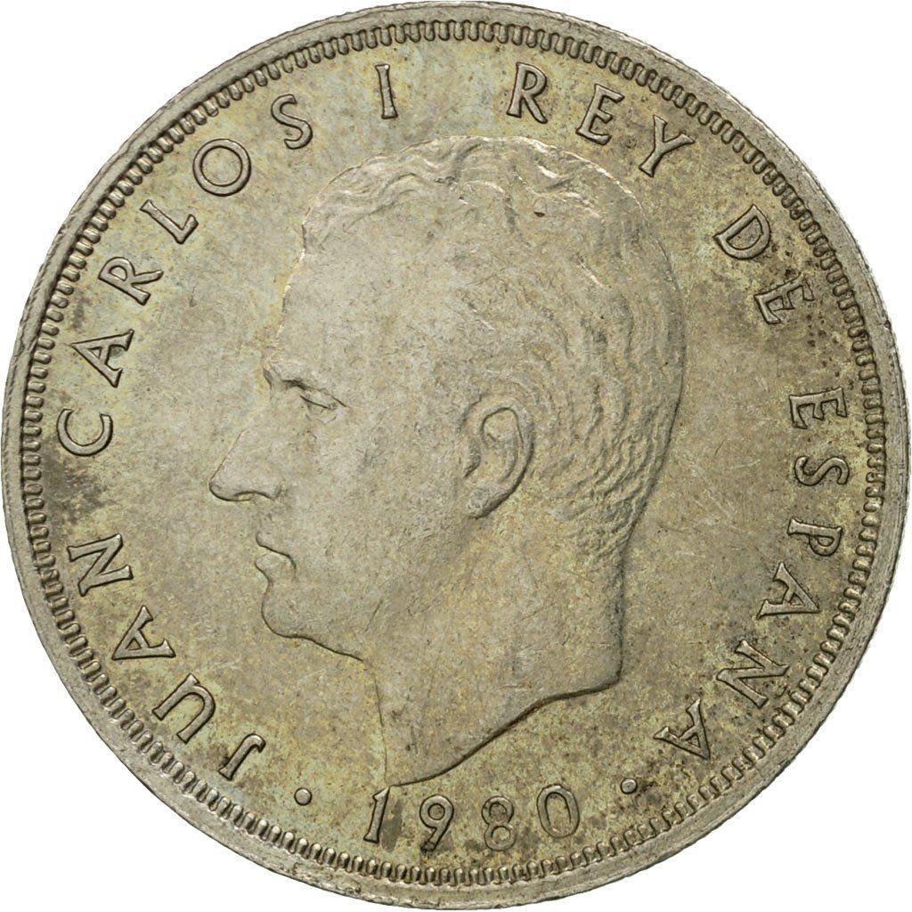 Spain 5 Pesetas Coin | Juan Carlos I España '82 | FIFA World Cup | KM817 | 1980