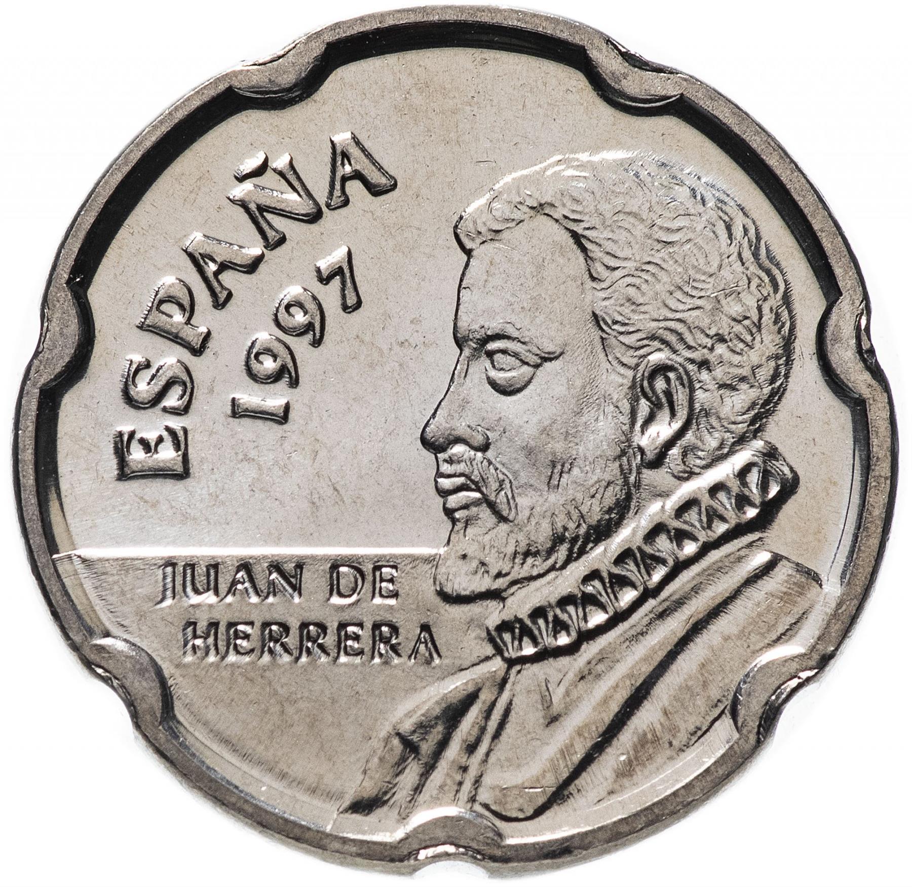 Spain 50 Pesetas Juan de Herrera Coin KM985 1997