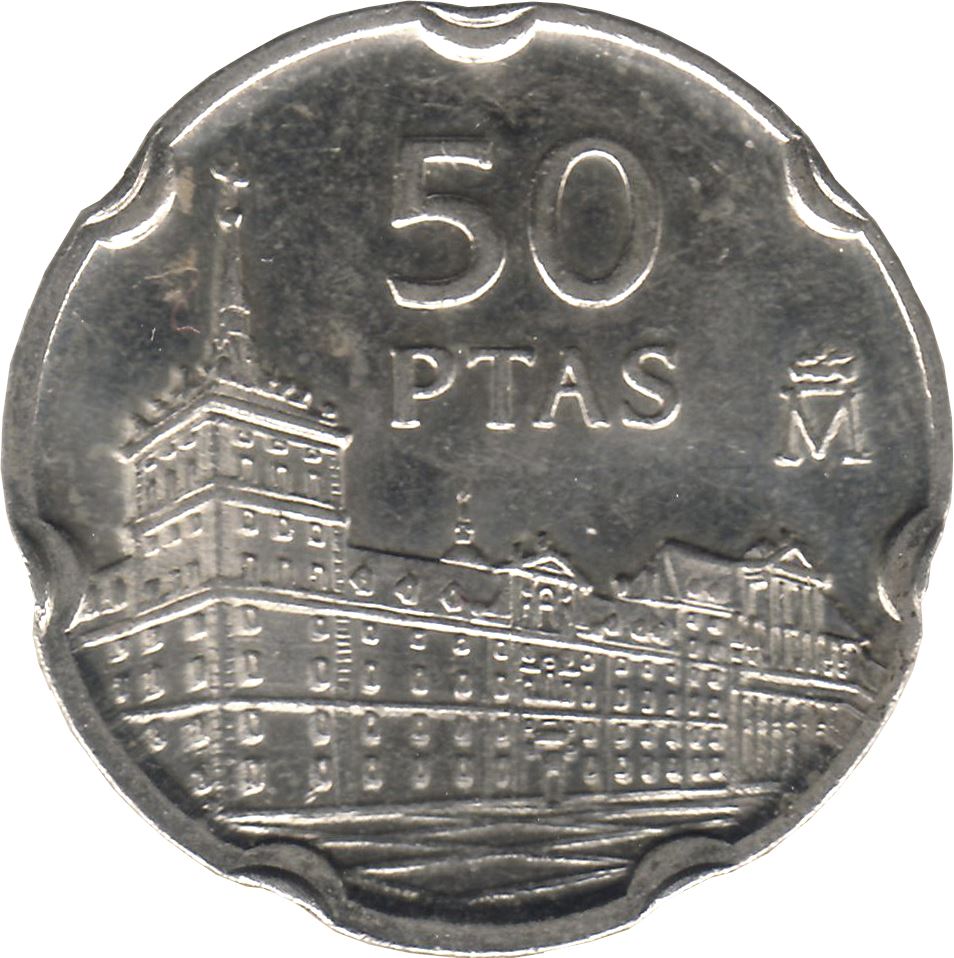 Spain 50 Pesetas Juan de Herrera Coin KM985 1997