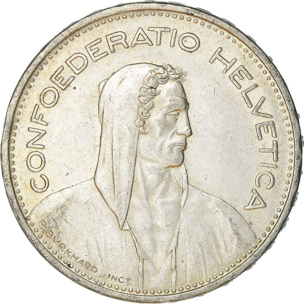 Switzerland Coin Swiss 5 Francs | Composer Paul Burkhard | KM40 | 1931 - 1969