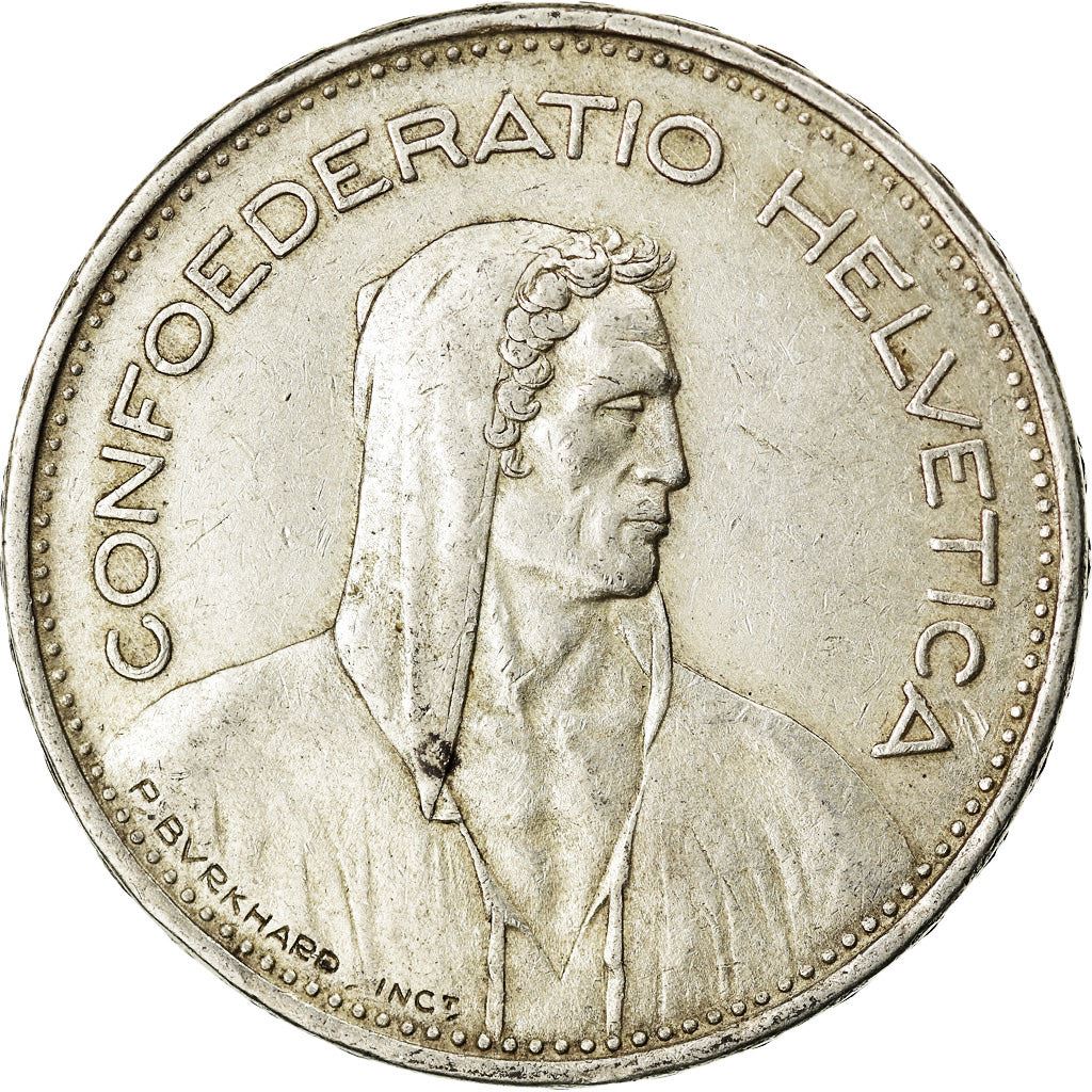 Switzerland Coin Swiss 5 Francs | Composer Paul Burkhard | KM40 | 1931 - 1969