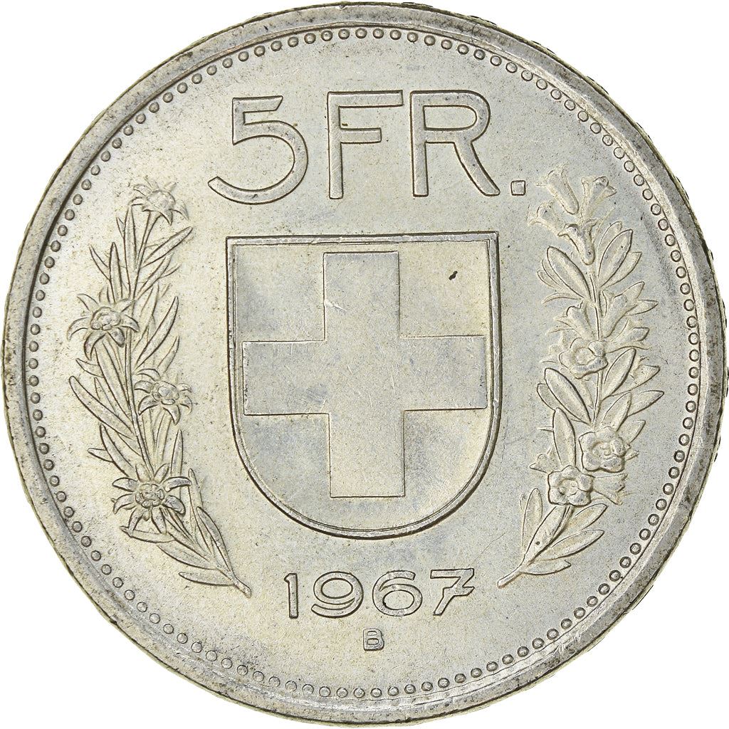 Switzerland Coin Swiss 5 Francs | Composer Paul Burkhard | KM40 | 1931 - 1969