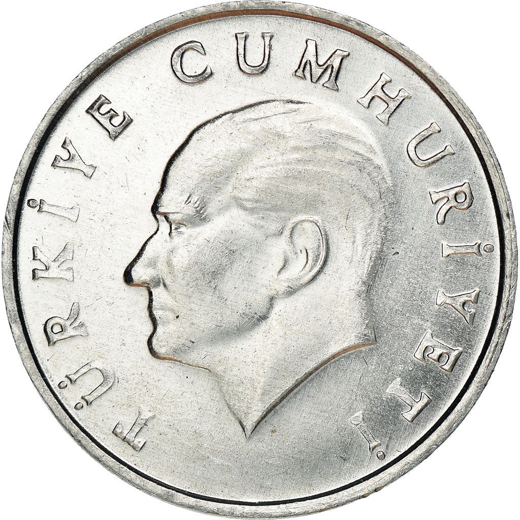 Turkey Coin Turkish 5 Lira | President Mustafa Kemal Ataturk | Moon Star | KM963 | 1984 - 1989