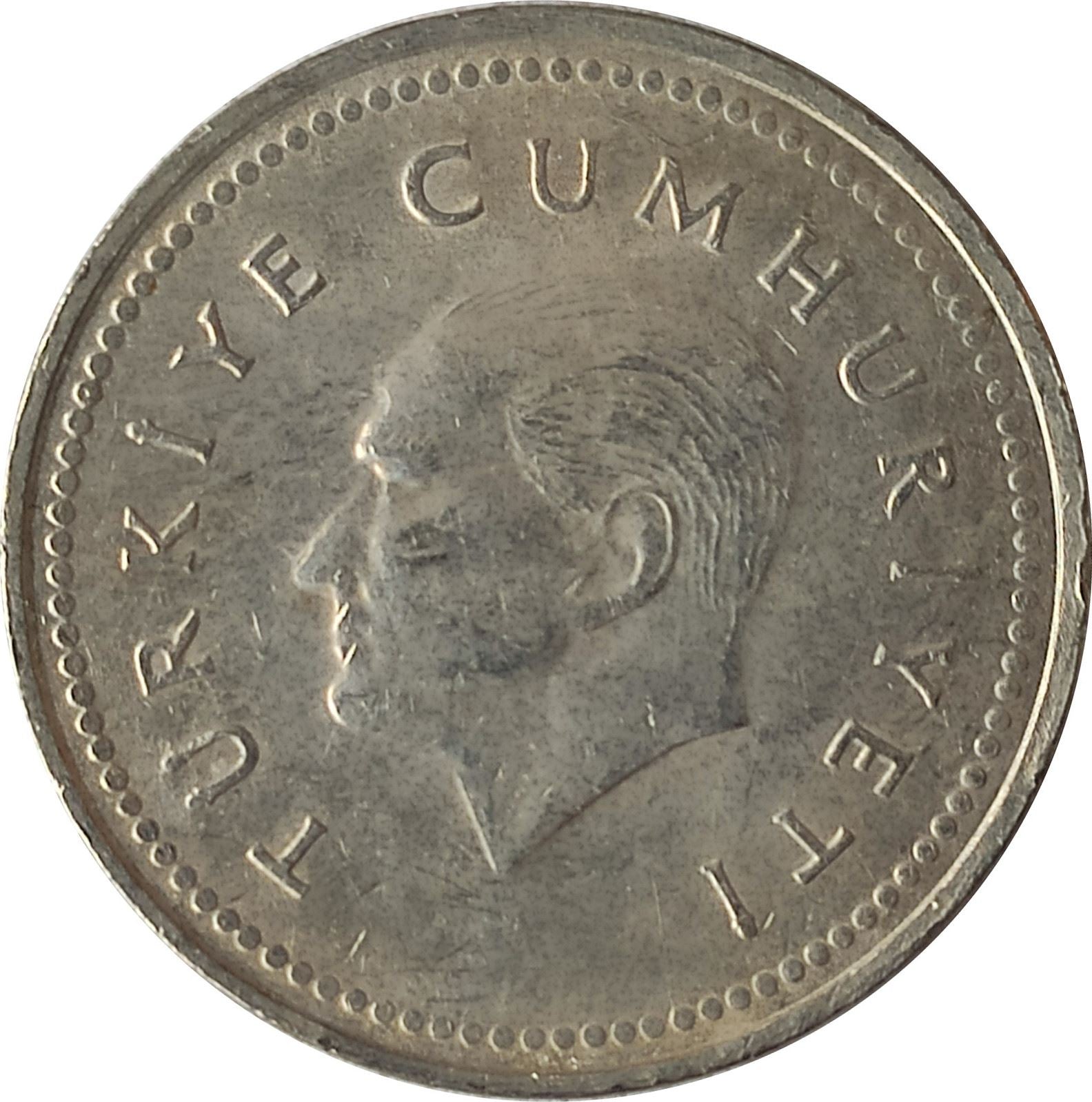 Turkey Coin Turkish 5000 Lira | President Mustafa Kemal Ataturk | Tulip | KM1025 | 1992 - 1994