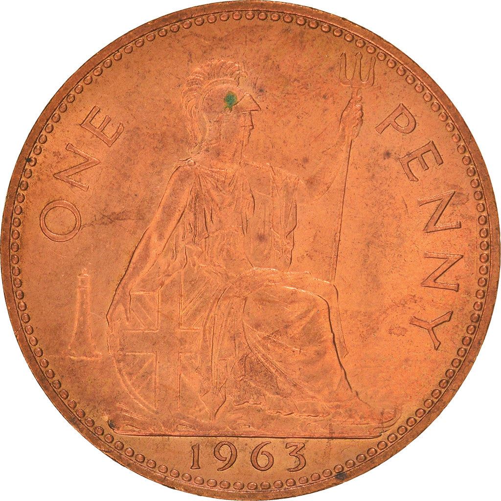 United Kingdom 1 Penny - Elizabeth II 1st portrait | without 'BRITT:OMN' | Coin KM897 1954 - 1970