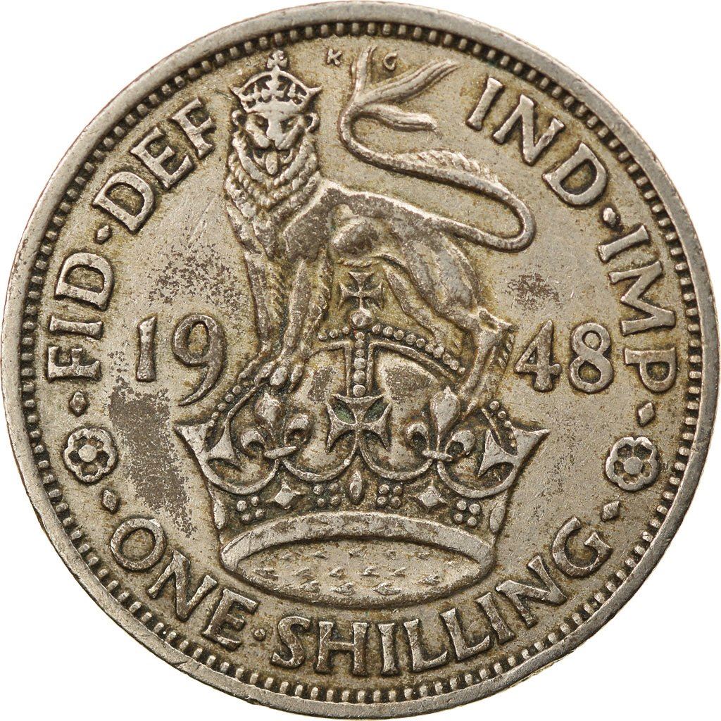 イギリス | 1シリング硬貨 | ジョージ6世 | Km:863 | 1947 - 1948
