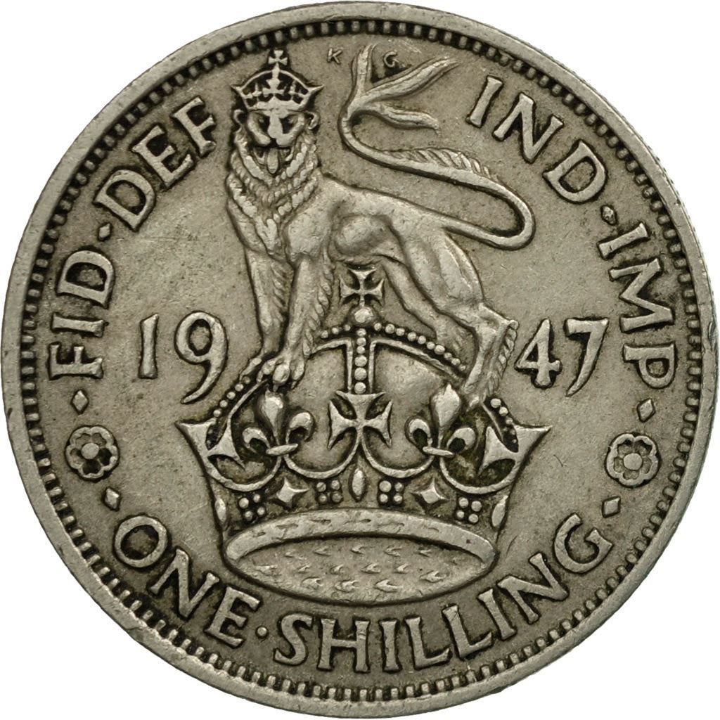 イギリス | 1シリング硬貨 | ジョージ6世 | Km:863 | 1947 - 1948