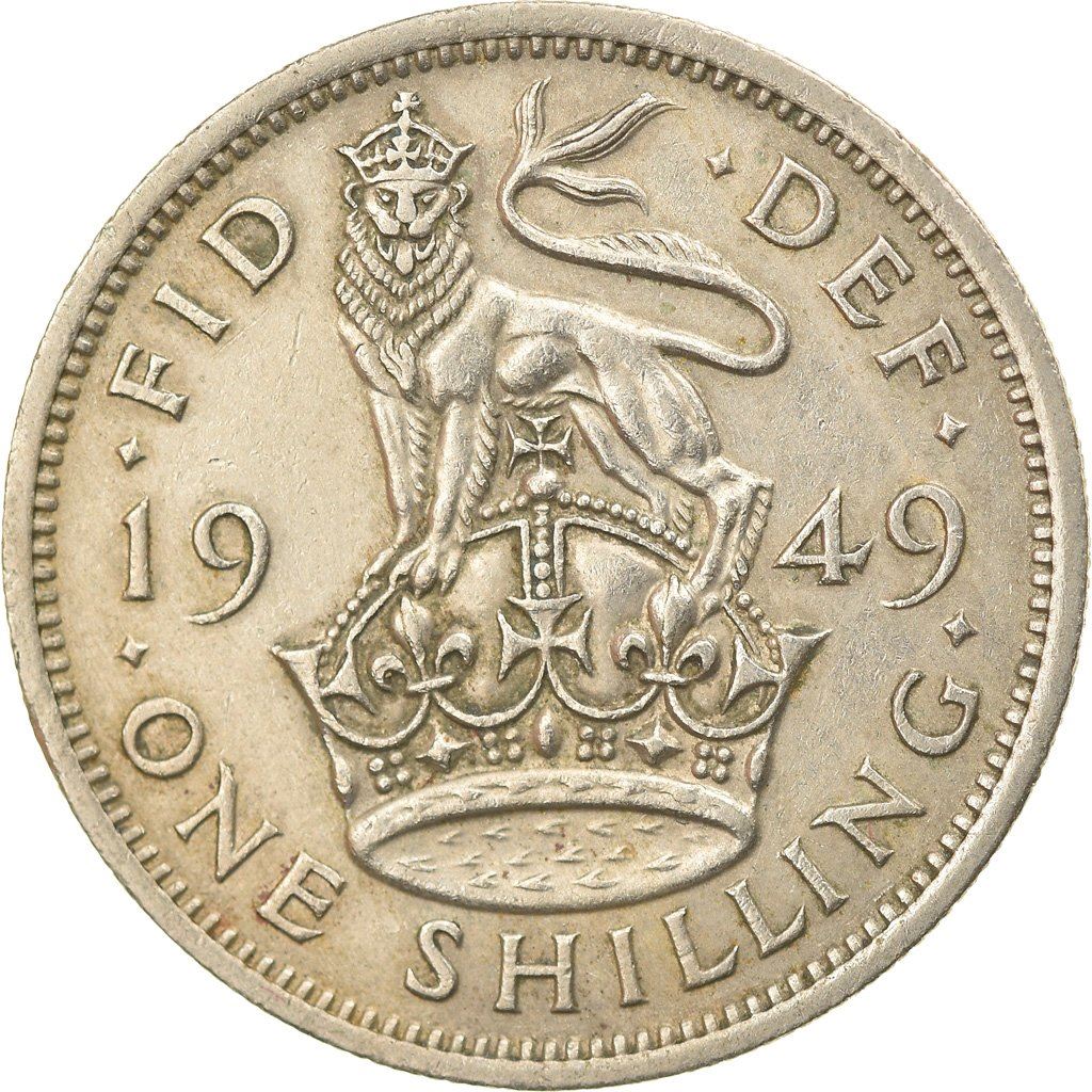 United Kingdom 1 Shilling - George VI English crest | without 'IND:IMP' | Coin KM876 1949 - 1952