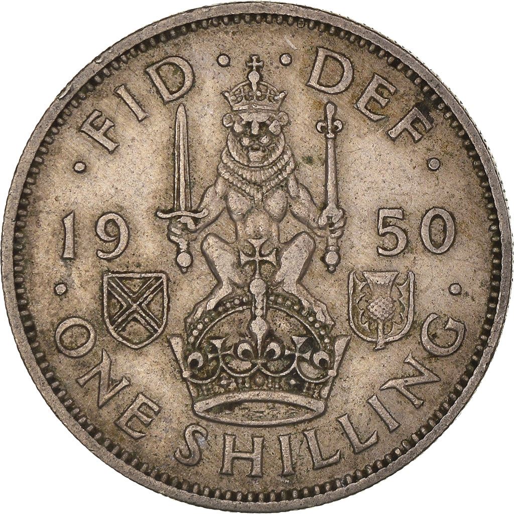 United Kingdom 1 Shilling - George VI English crest | without 'IND:IMP' | Coin KM876 1949 - 1952