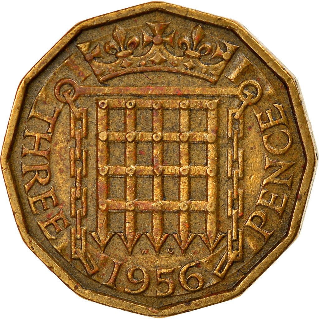 United Kingdom 3 Pence - Elizabeth II 1st portrait | without 'BRITT:OMN' | Coin KM900 1954 - 1970