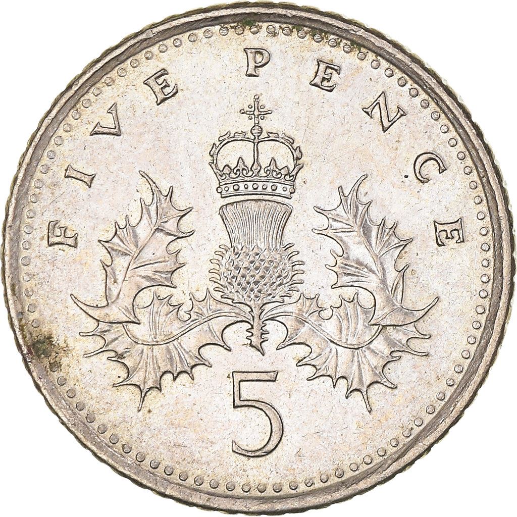 United Kingdom | 5 Pence Coin | Elizabeth II | KM:937b | 1990 - 1997