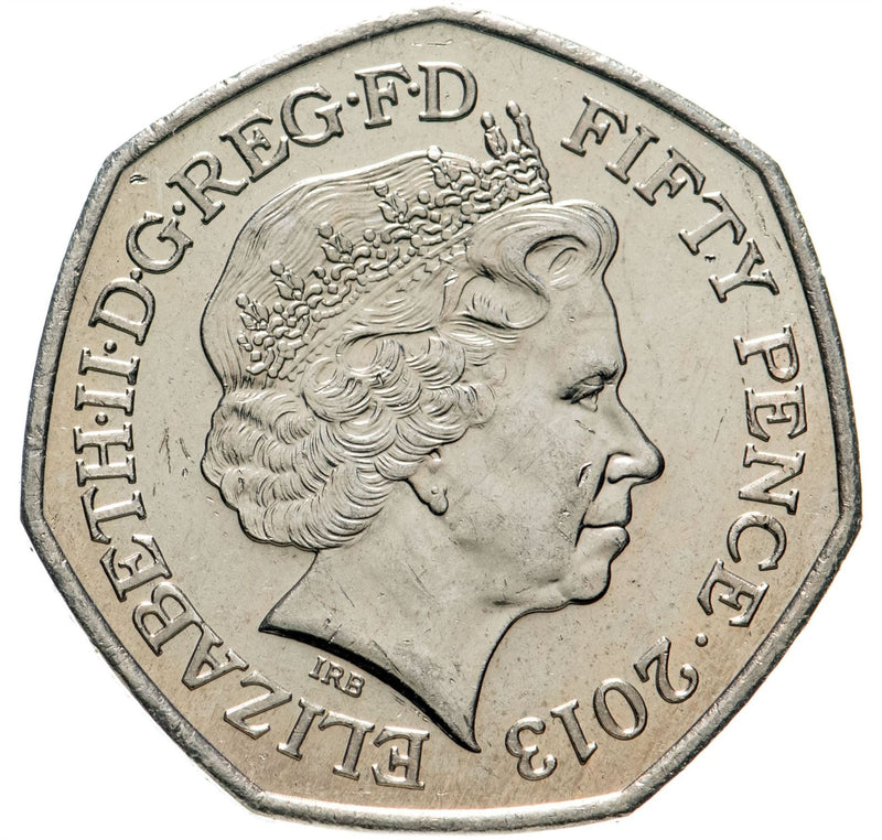 United Kingdom | 50 Pence Coin | Elizabeth II 4th portrait | Christopher Ironside | 2013