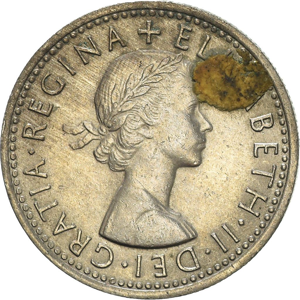 United Kingdom 6 Pence - Elizabeth II 1st portrait | no 'BRITT:OMN' | Coin KM903 1954 - 1970