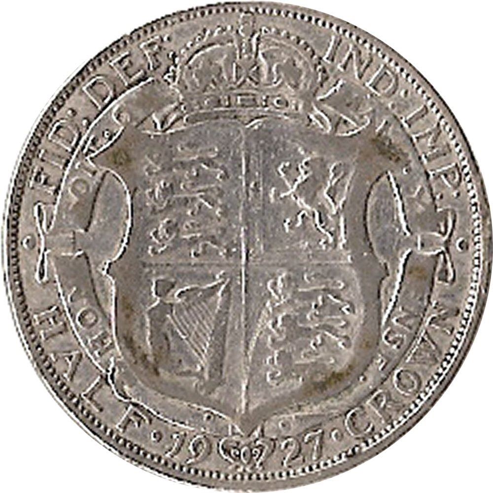 United Kingdom Coin ½ Crown | George V 3rd type | Modified Effigy | 1926 - 1927