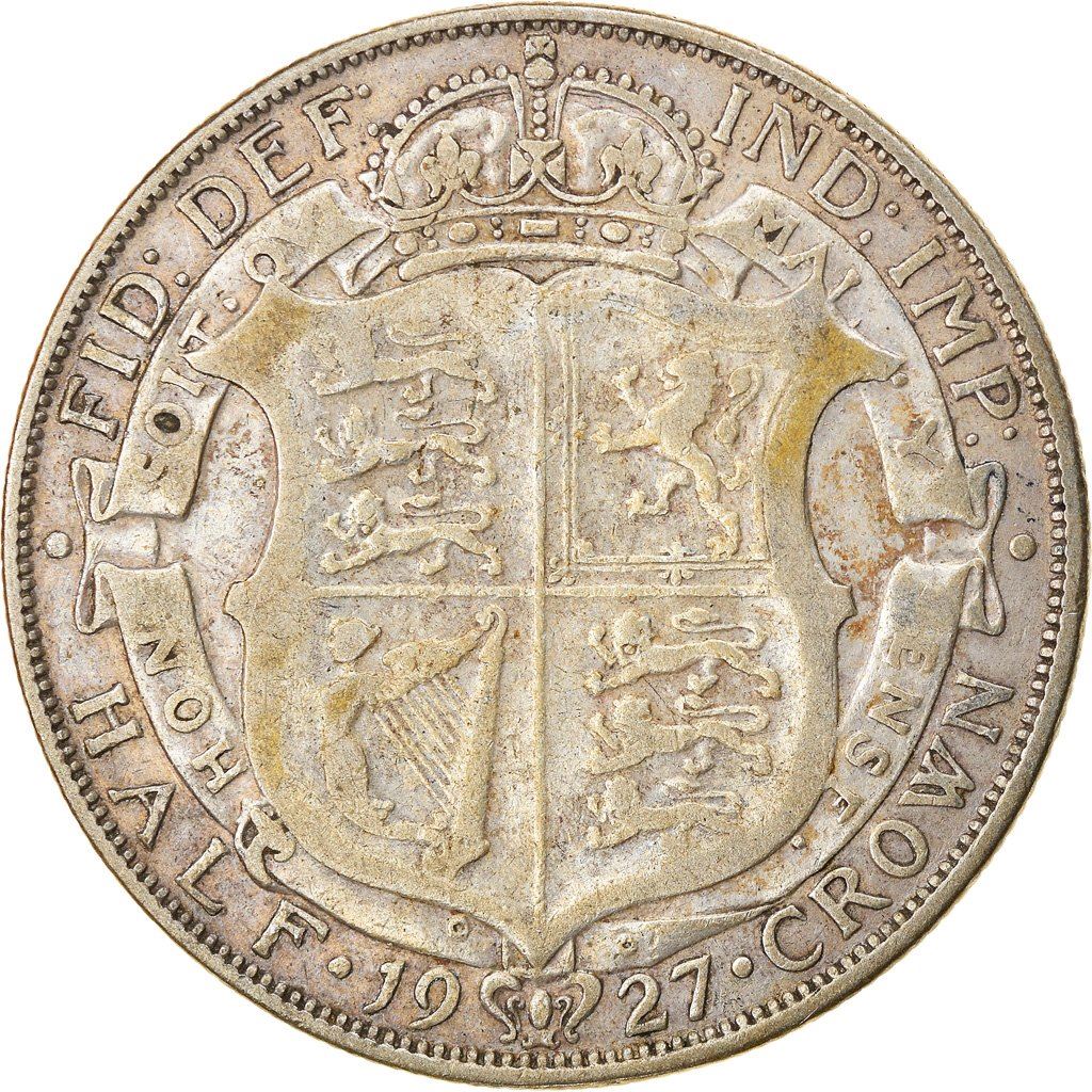 United Kingdom Coin ½ Crown | George V 3rd type | Modified Effigy | 1926 - 1927