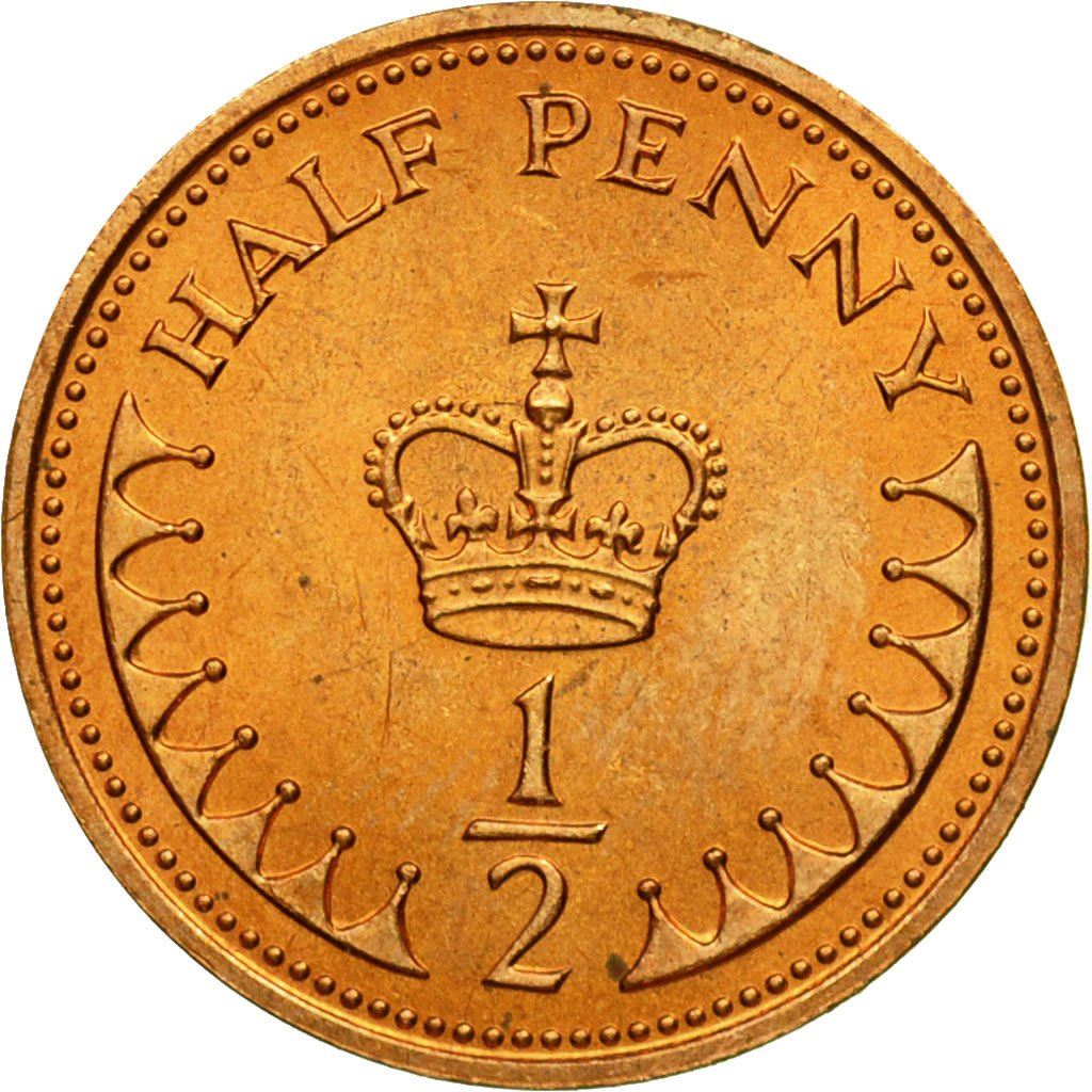 United Kingdom Coin ½ Penny | Elizabeth II 2nd portrait | 1982 - 1984