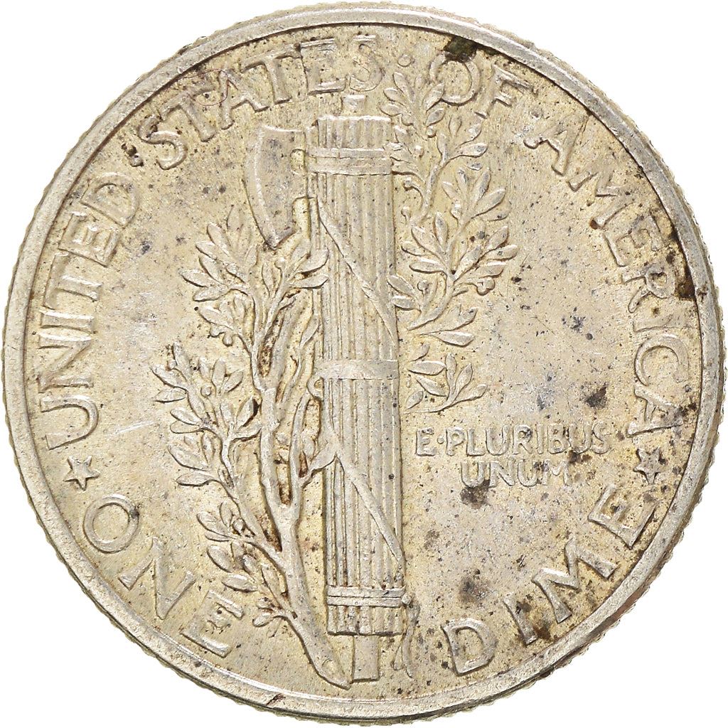 United States | 1 Dime Coin | Lady Liberty | Phrygian cap | KM140 | 1916 - 1945