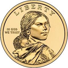 United States Coin American 1 Dollar | Sacagawea | Jean Baptiste Charbonneau | Peace Pipe | KM503 | 2011