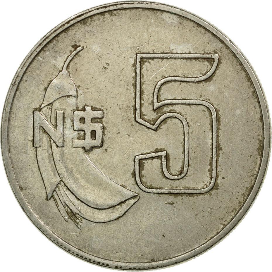 Uruguay Coin Uruguayan 5 Nuevos Pesos | Erythrina cristagalli Coral | KM75 | 1980 - 1981