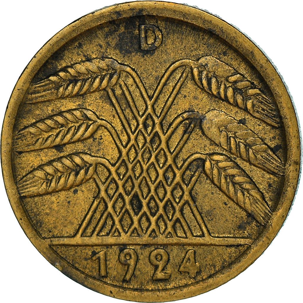Weimar Republic 5 Rentenpfennig Coin | German Reich | KM32 | 1923 - 1925