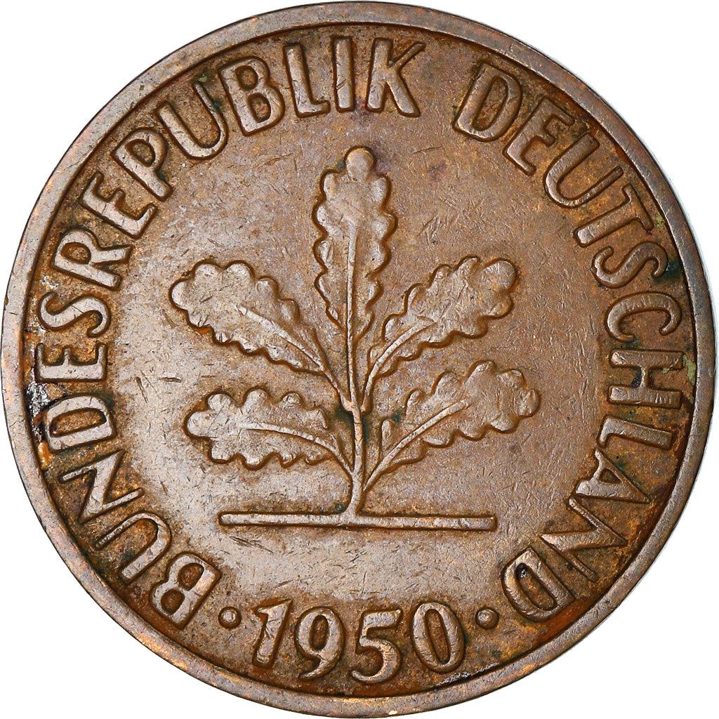 West German 2 Pfennig non-magnetic | KM106 | 1950 - 1969