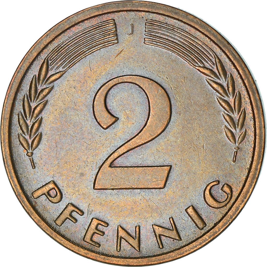 West German 2 Pfennig non-magnetic | KM106 | 1950 - 1969