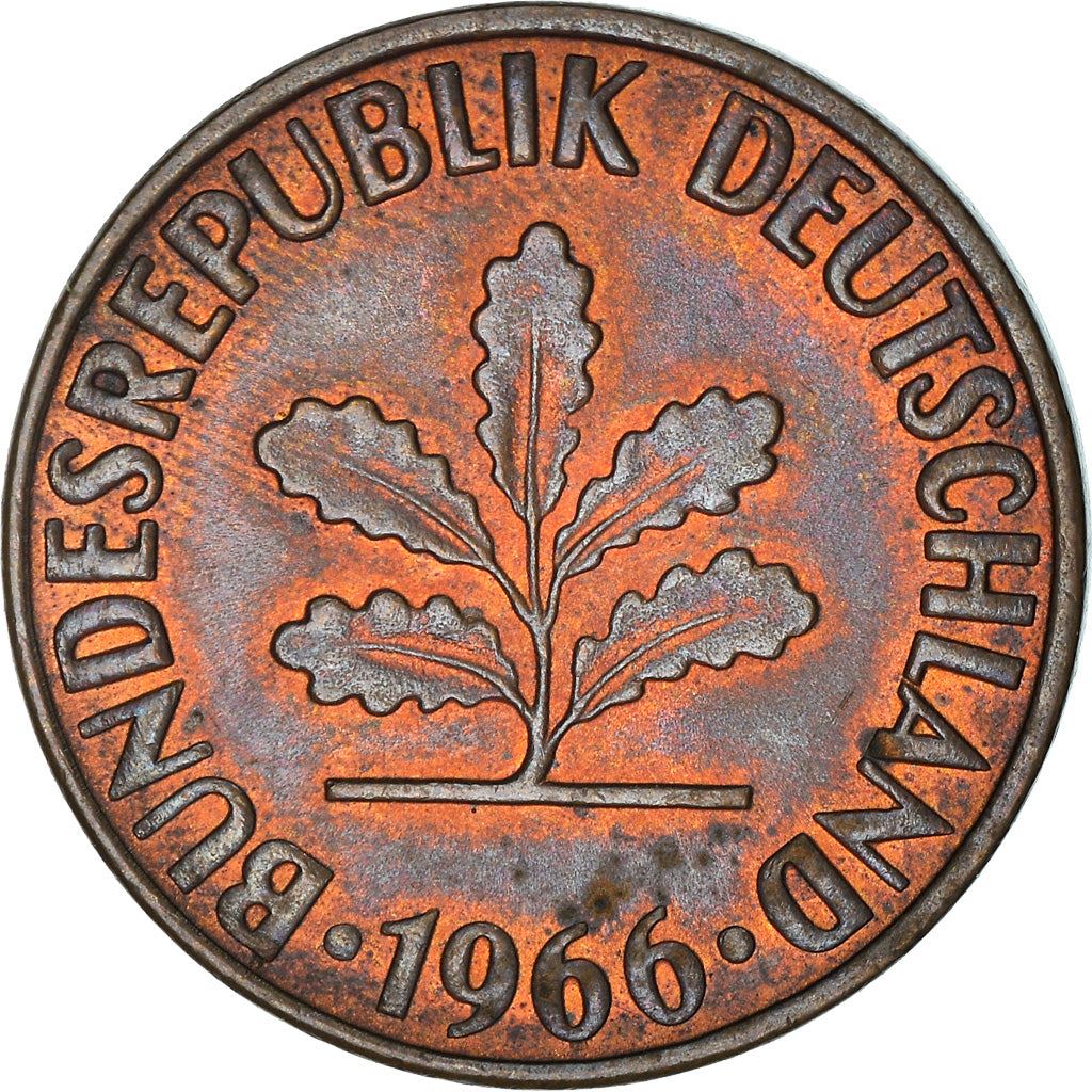 West German 2 Pfennig non-magnetic | KM106 | 1950 - 1969