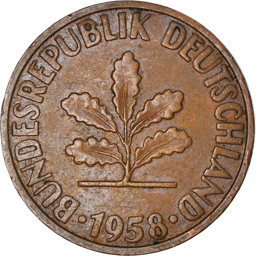 West German 2 Pfennig non-magnetic | KM106 | 1950 - 1969