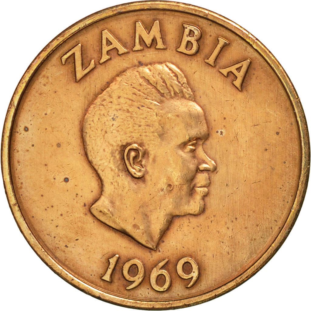 Zambia | 1 Ngwee Coin | Aardvark | Km:9 | 1968 - 1978