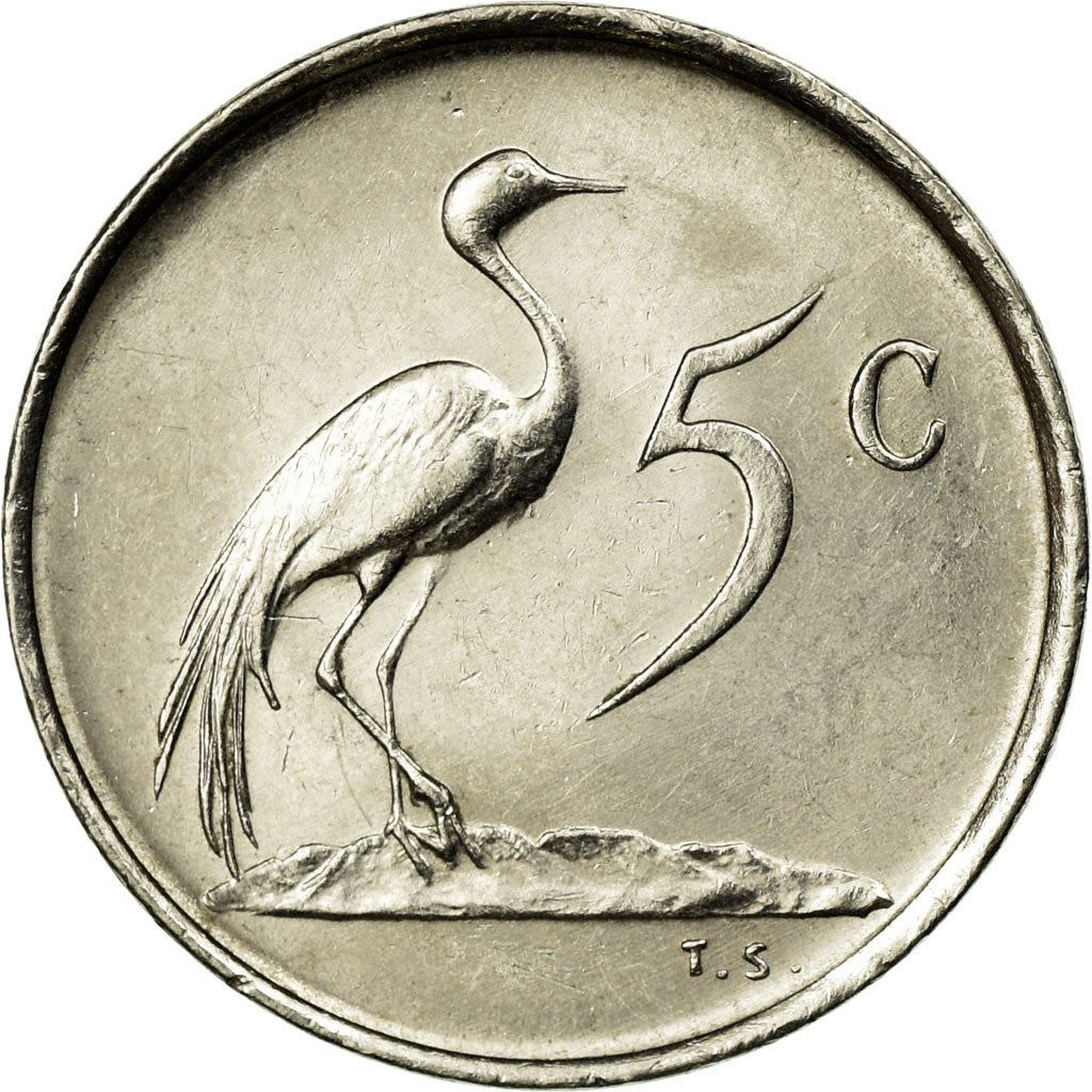 Sør-Afrika 5 Cent Mynt | Charles Swart | Engelsk Legende - SOUTH AFRICA | KM76.1 | 1968