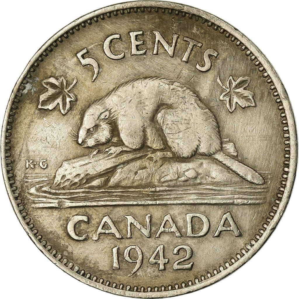 Canada | 5 Cents Coin | Nickel | KM:33 | 1937-1942