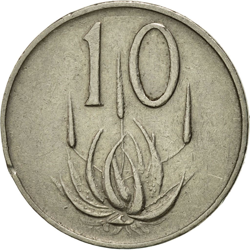 South Africa 10 Cents Afrikaans Legend - SUID-AFRIKA Coin KM68.2 1965 - 1969