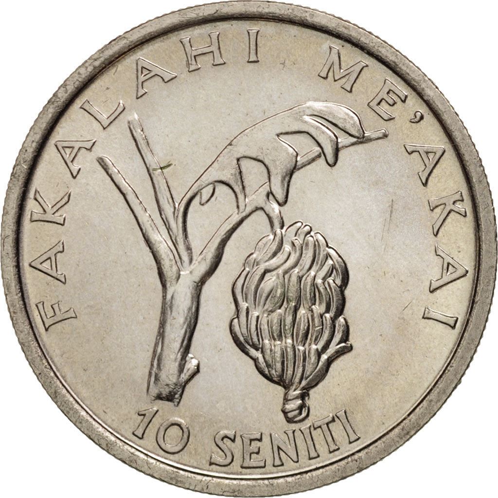 Tonga | Moneta da 10 Seniti | Re Tupou IV | Banana | FAO | Km:69 | 1981 - 1996