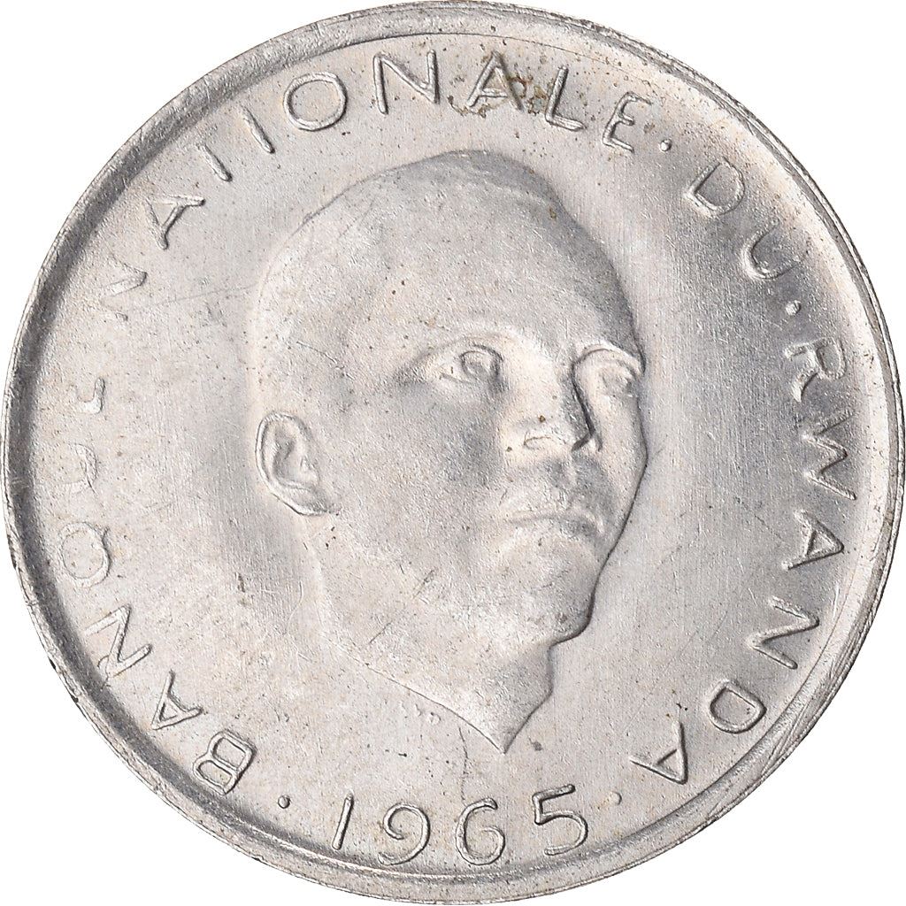 Rwanda | 1 Franc Coin | Grégoire Kayibanda | Km:5 | 1964 - 1965