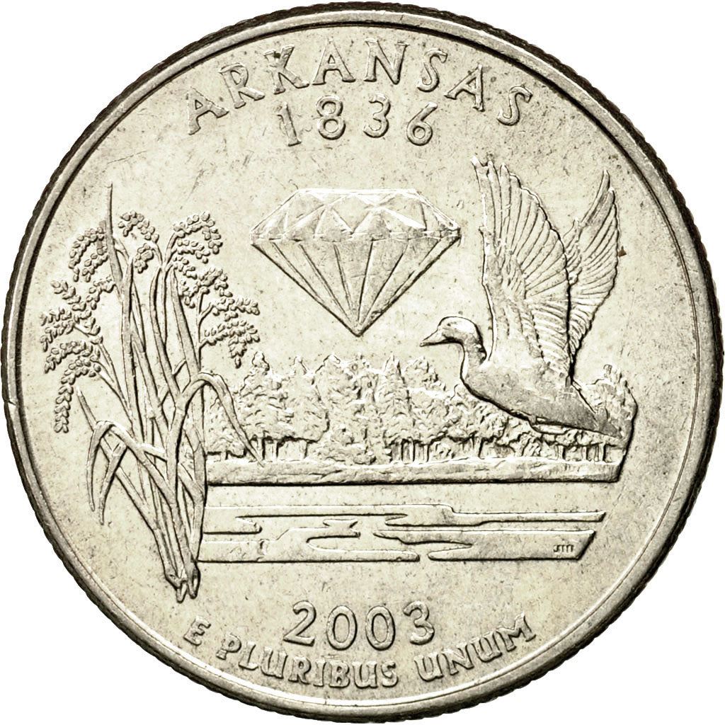 United States | 1/4 Dollar Coin | Arkansas | Km:347 | 2003