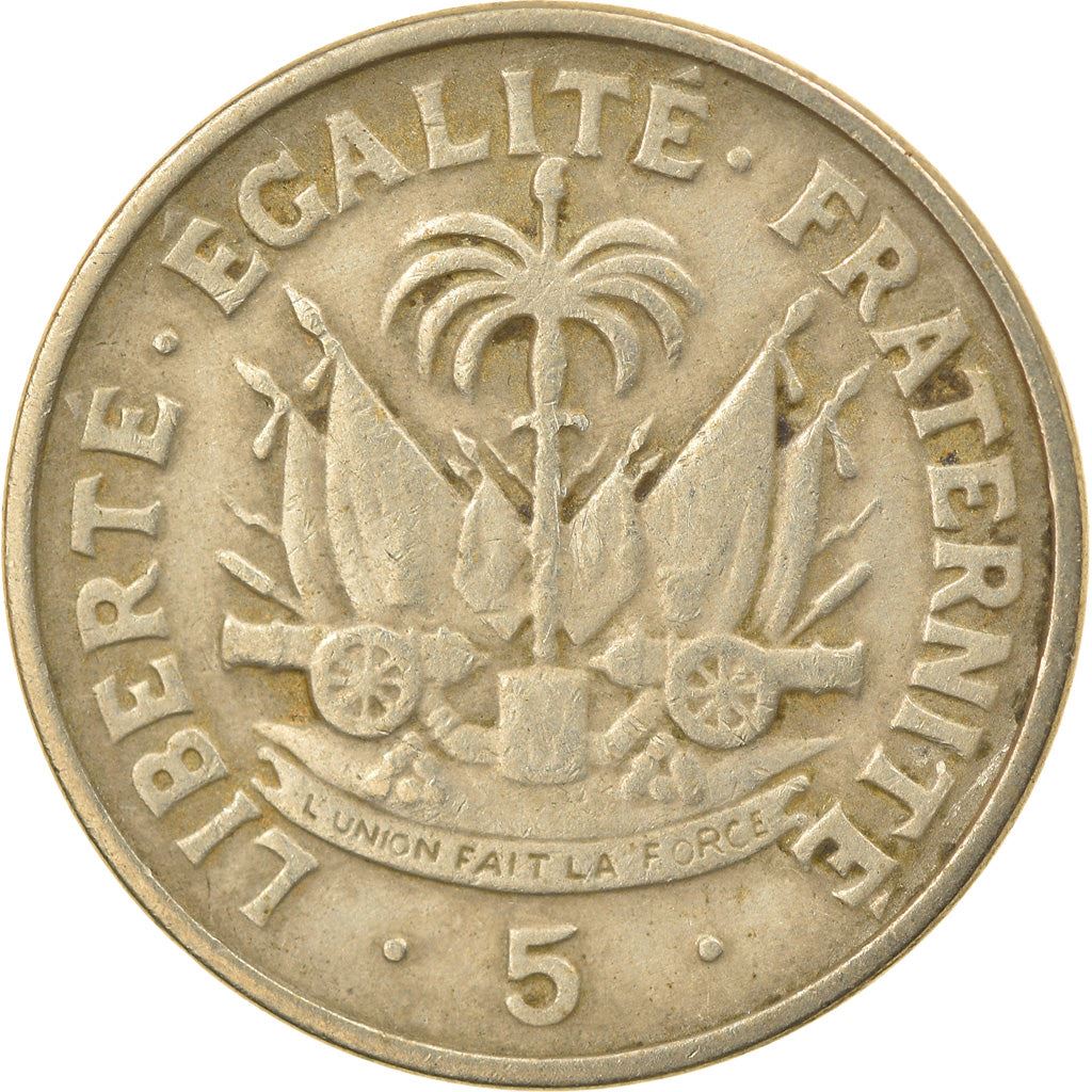 Haiti | 5 Centimes Coin | Francois Duvalier | Cannon | Km:62 | 1958 - 1970