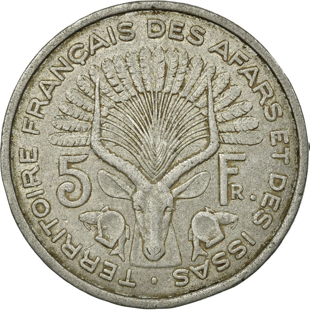 Afars and Issas | 5 Francs Coin | Marianne | Lyre Antelope | Km:14 | 1968 - 1975