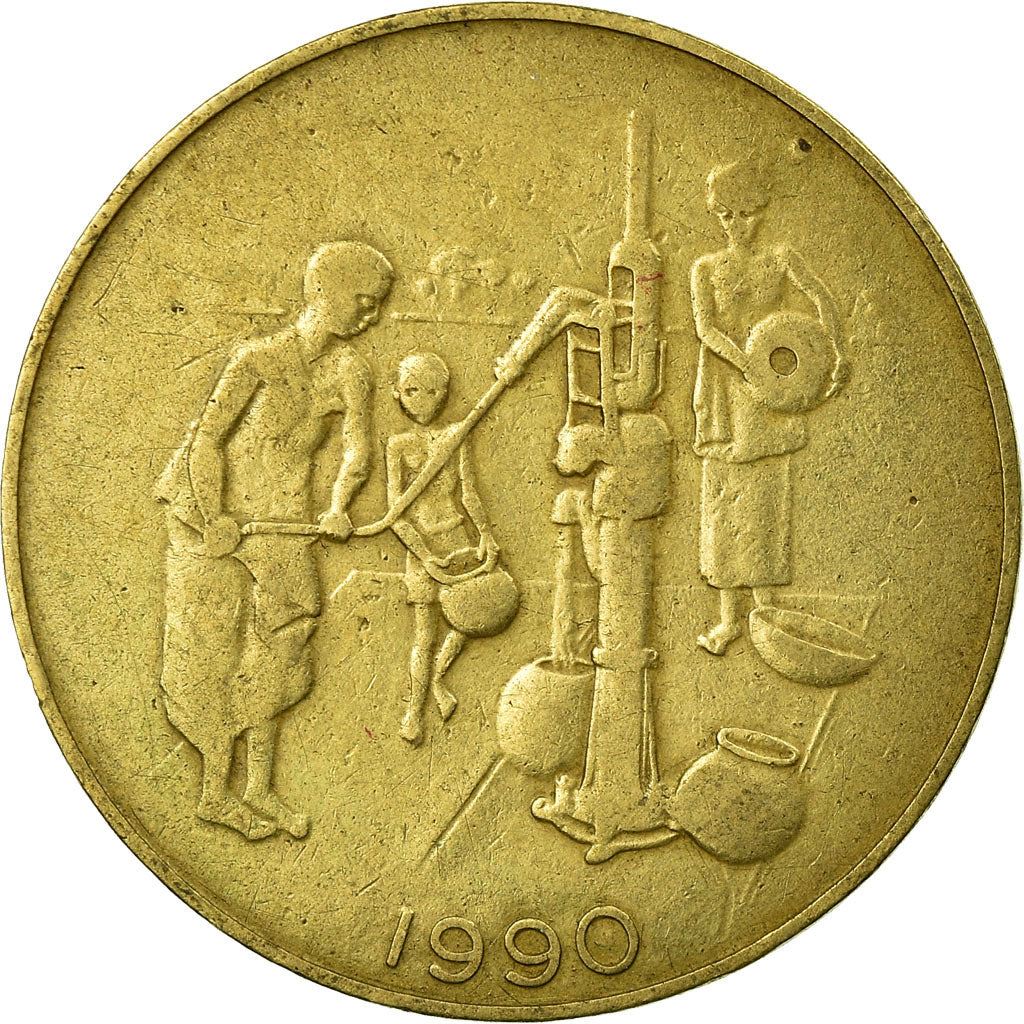 Western African States | 10 Francs Cfa Coin | Emblem of Central Bank | Water Pump | FAO | Km:10 | 1981 - 2024