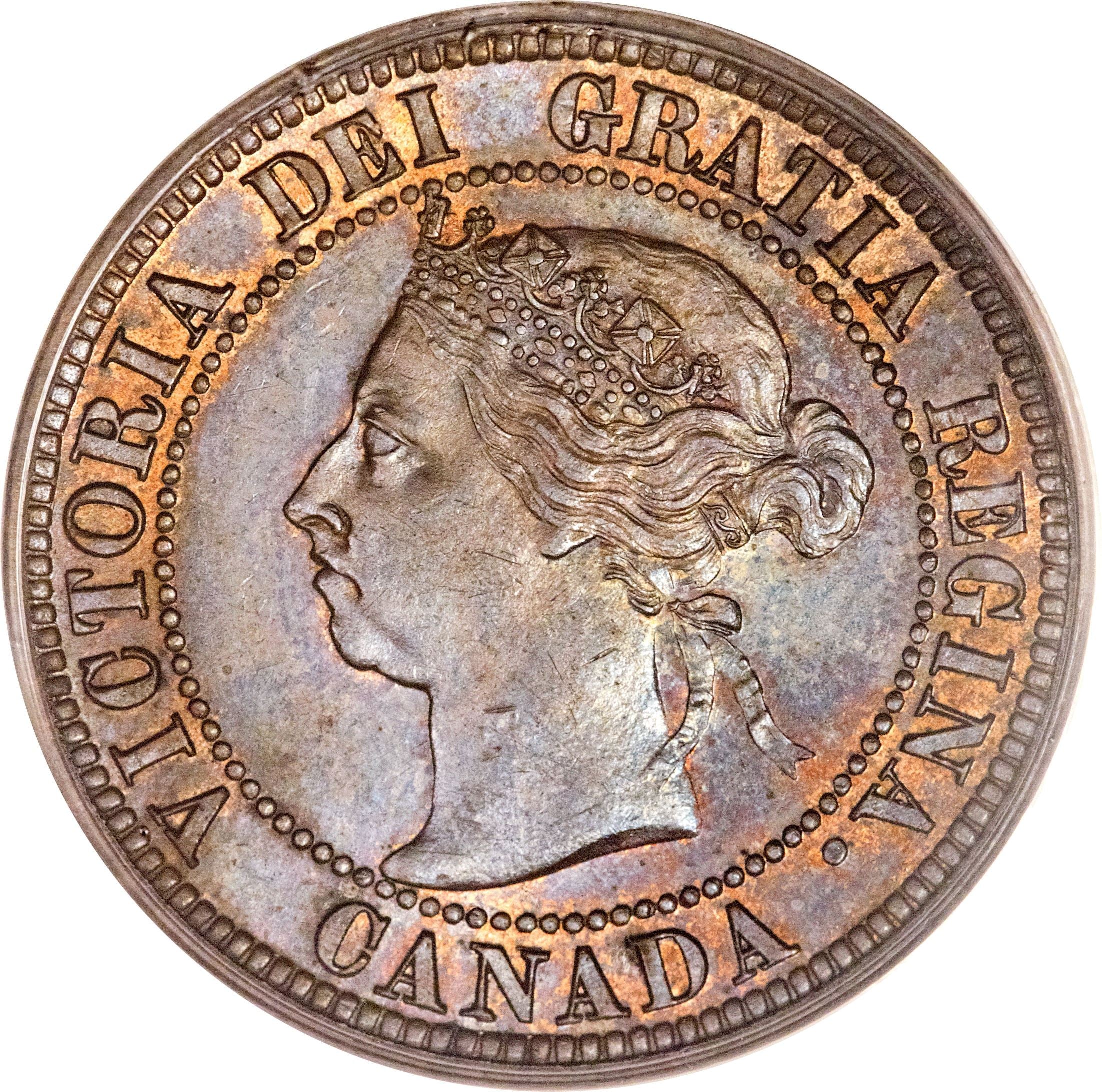 Canada | 1 Cent Coin | Bronze | Wreath | KM:7 | 1876-1901