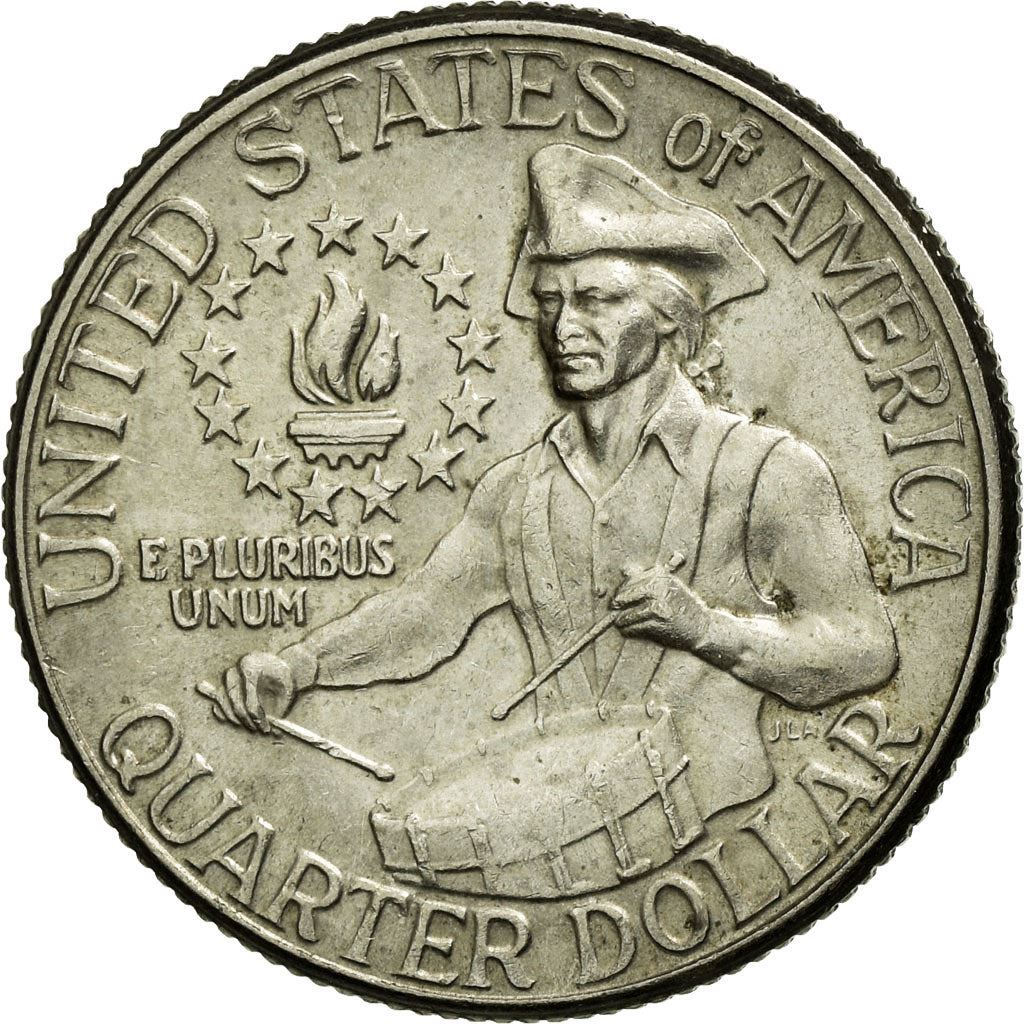 United States | ¼ Dollar Coin | Patriot Drummer | Copper-nickel clad copper | KM:204 | 1976