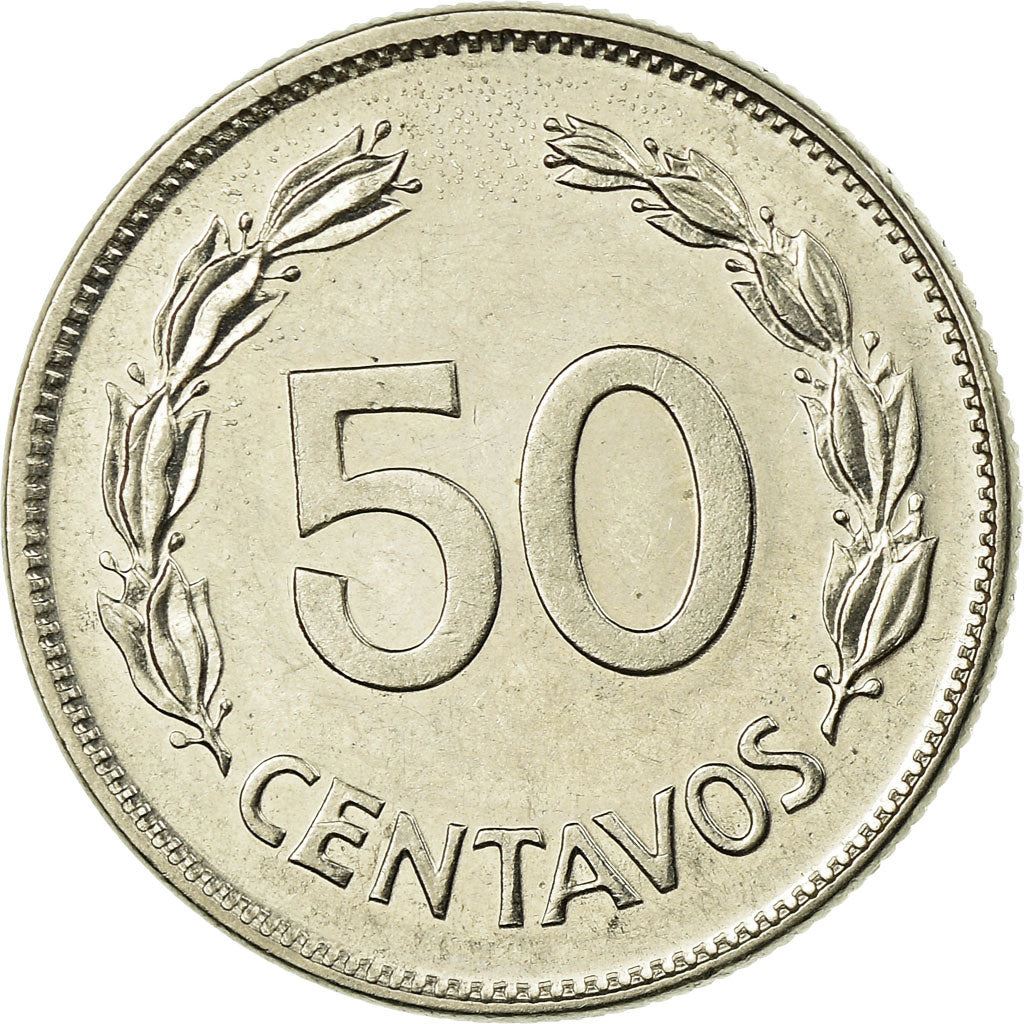Ecuador | 50 Centavos Coin | Nickel plated steel | KM:87 | 1985