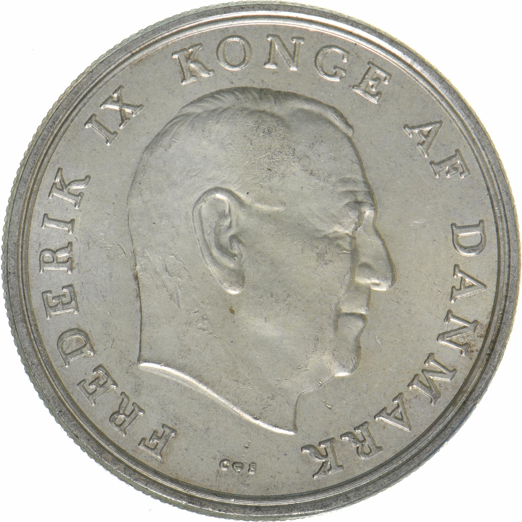 Denmark | 5 Kroner Coin | Silver | Wedding of Princess Anne Marie | KM:854 | 1964