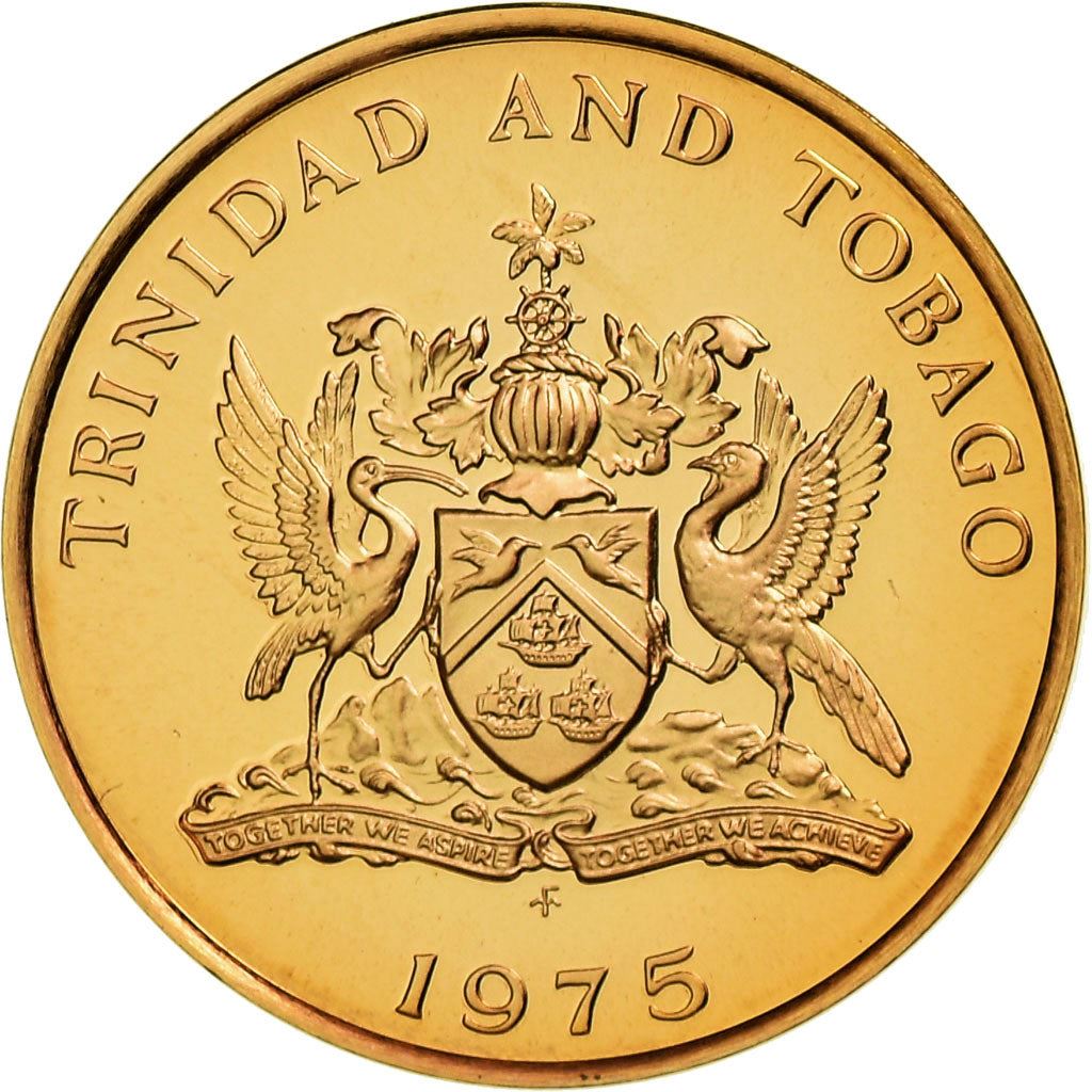 Trinidad and Tobago 1 Cent Coin | Queen Elizabeth II | Hummingbird | KM25 | 1974 - 1976