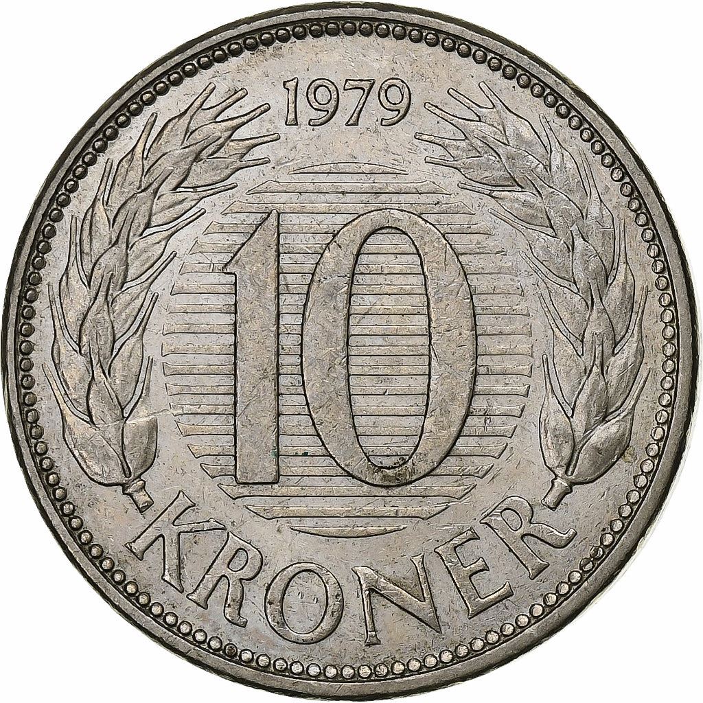 Denmark | 10 Kroner Coin | Margrethe II | Km:864 | 1979 - 1988