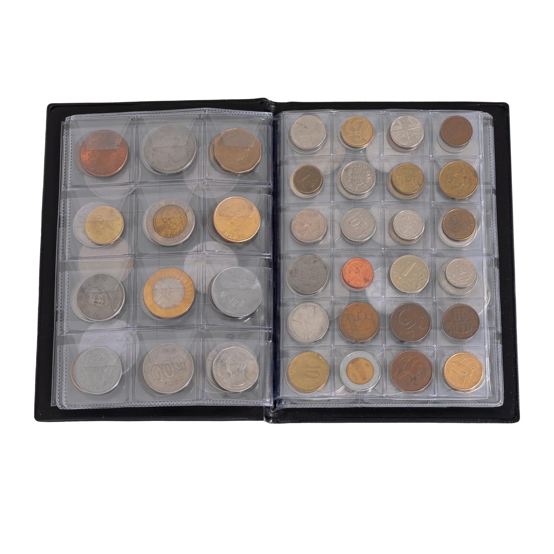 Coin Collection including Currency Album | Full Numismatic Book of Different Coins | 50 Unique Foreign Countries | Complete Coins Collections | Perfect Choice for Money Collectors
