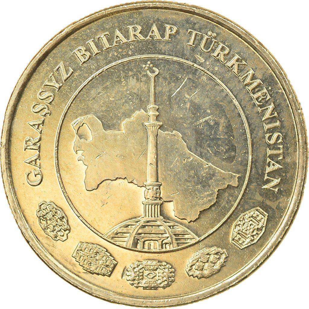 Turkmenistan 10 Tenne Coin | Independence Monument | KM98 | 2009